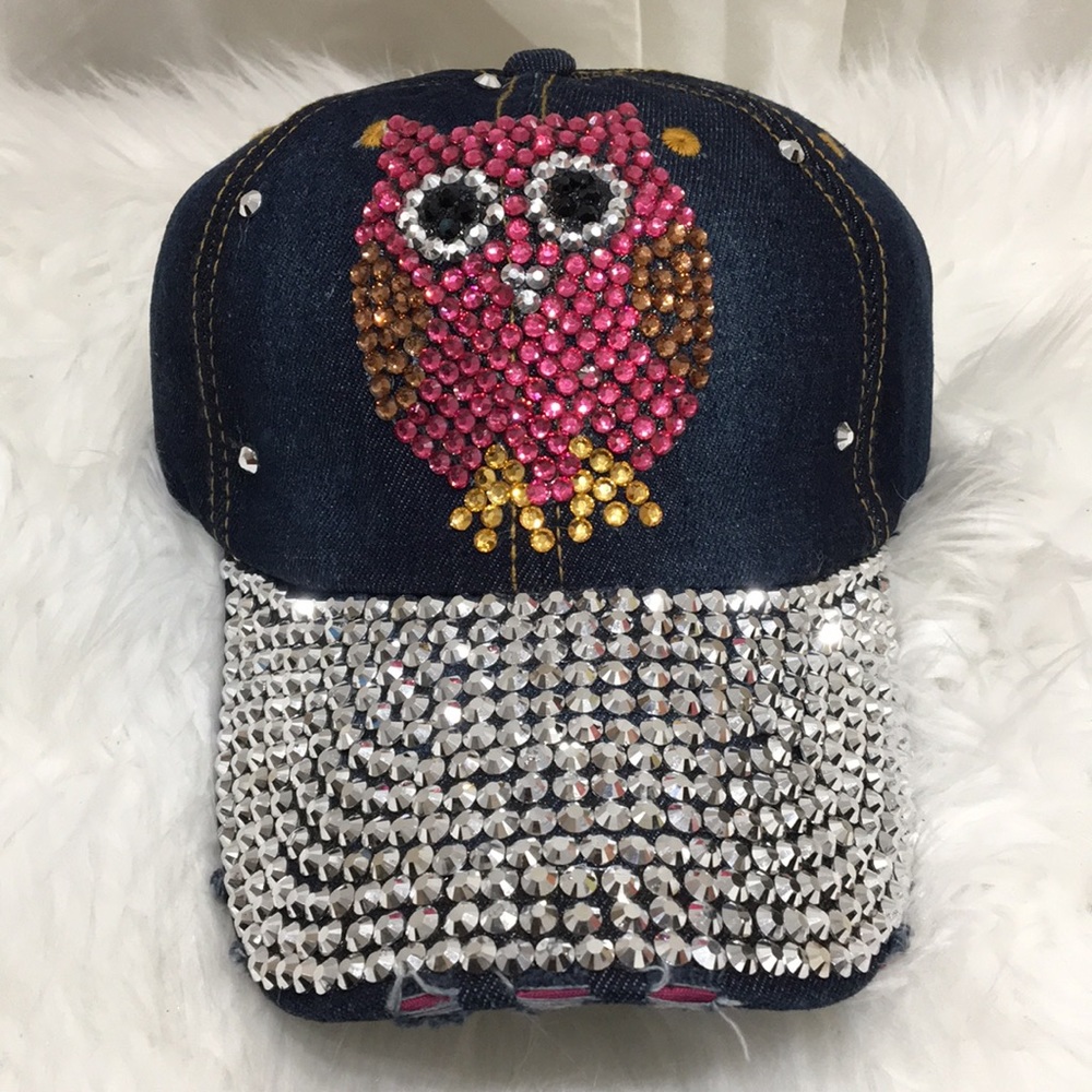 Owl Fashion Rhinestone Cap